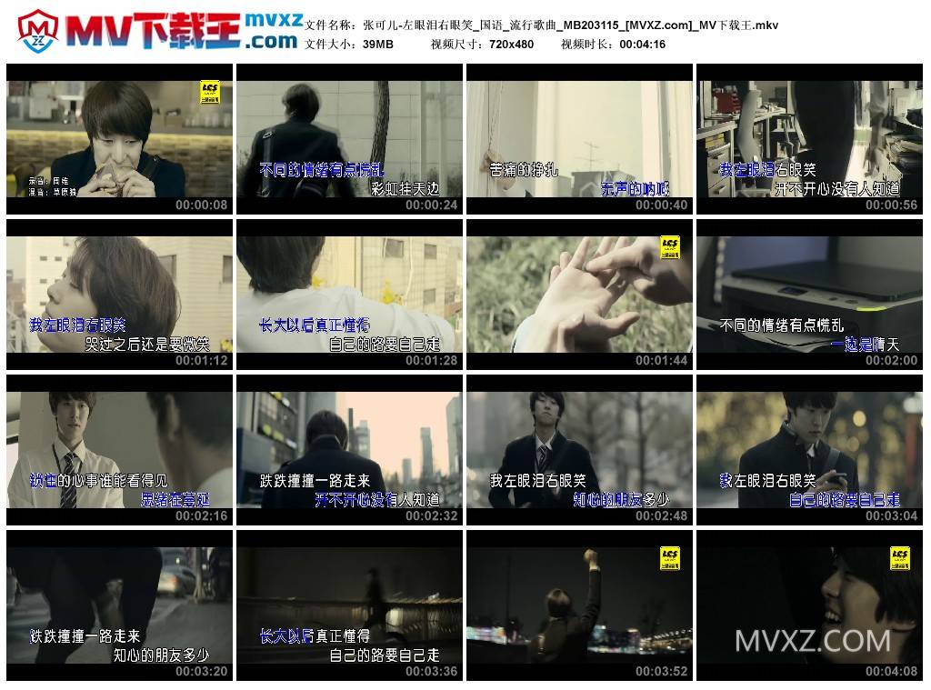 张可儿-左眼泪右眼笑_国语_流行歌曲_MB203115